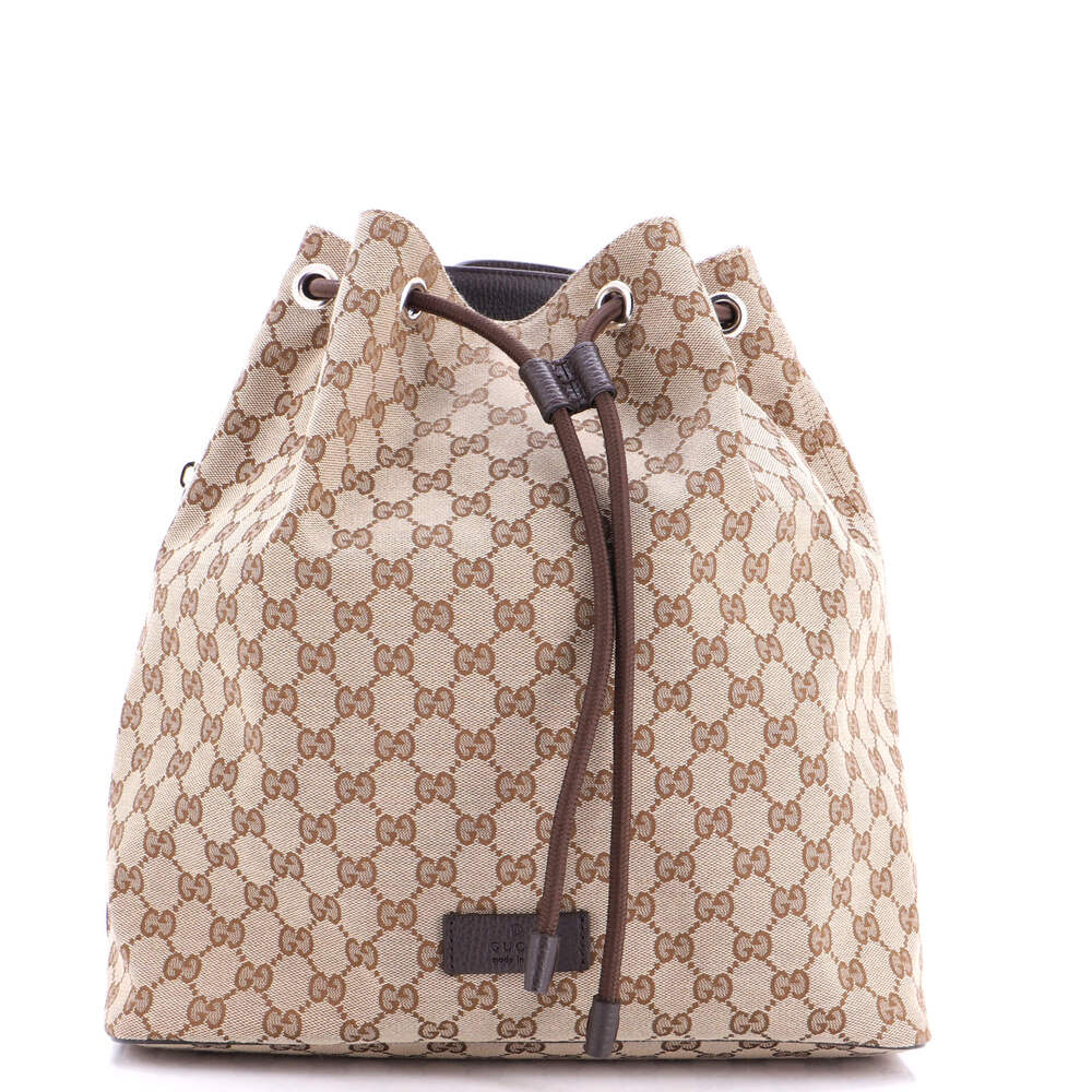 Gucci Drawstring Backpack Gg Canvas #249162G13B - Picture 1 of 8